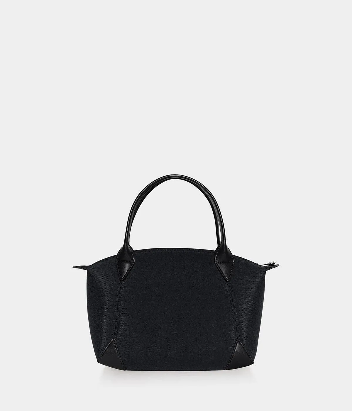 Pretty Apple Skin & Nylon Shoulder Bag | Black