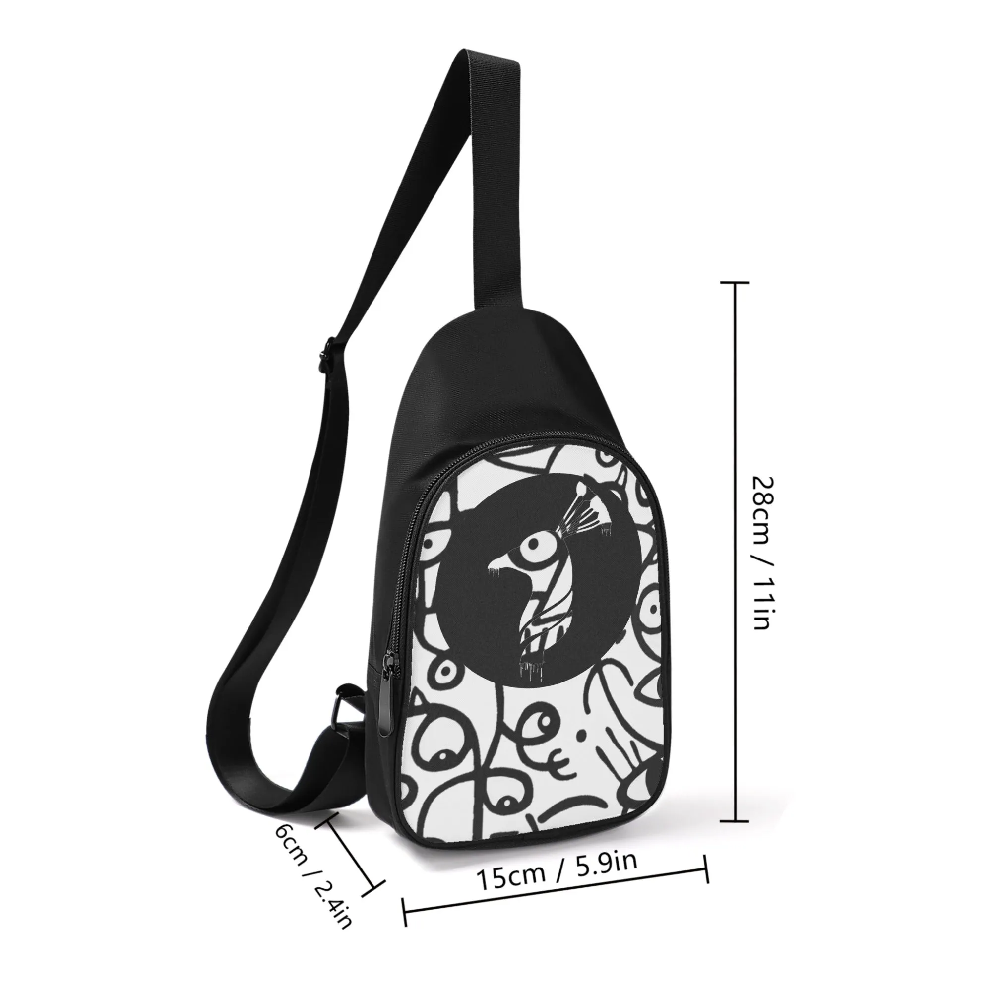 Printed   Embroidered Casual Chest Bags