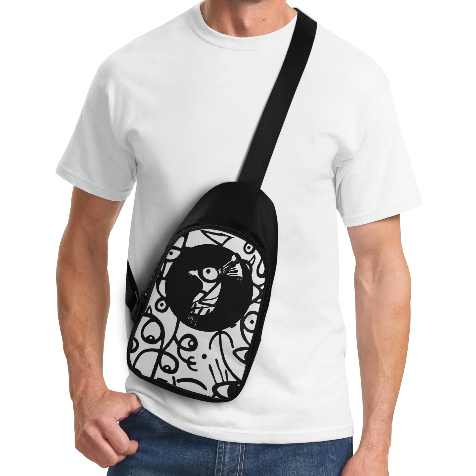 Printed   Embroidered Casual Chest Bags