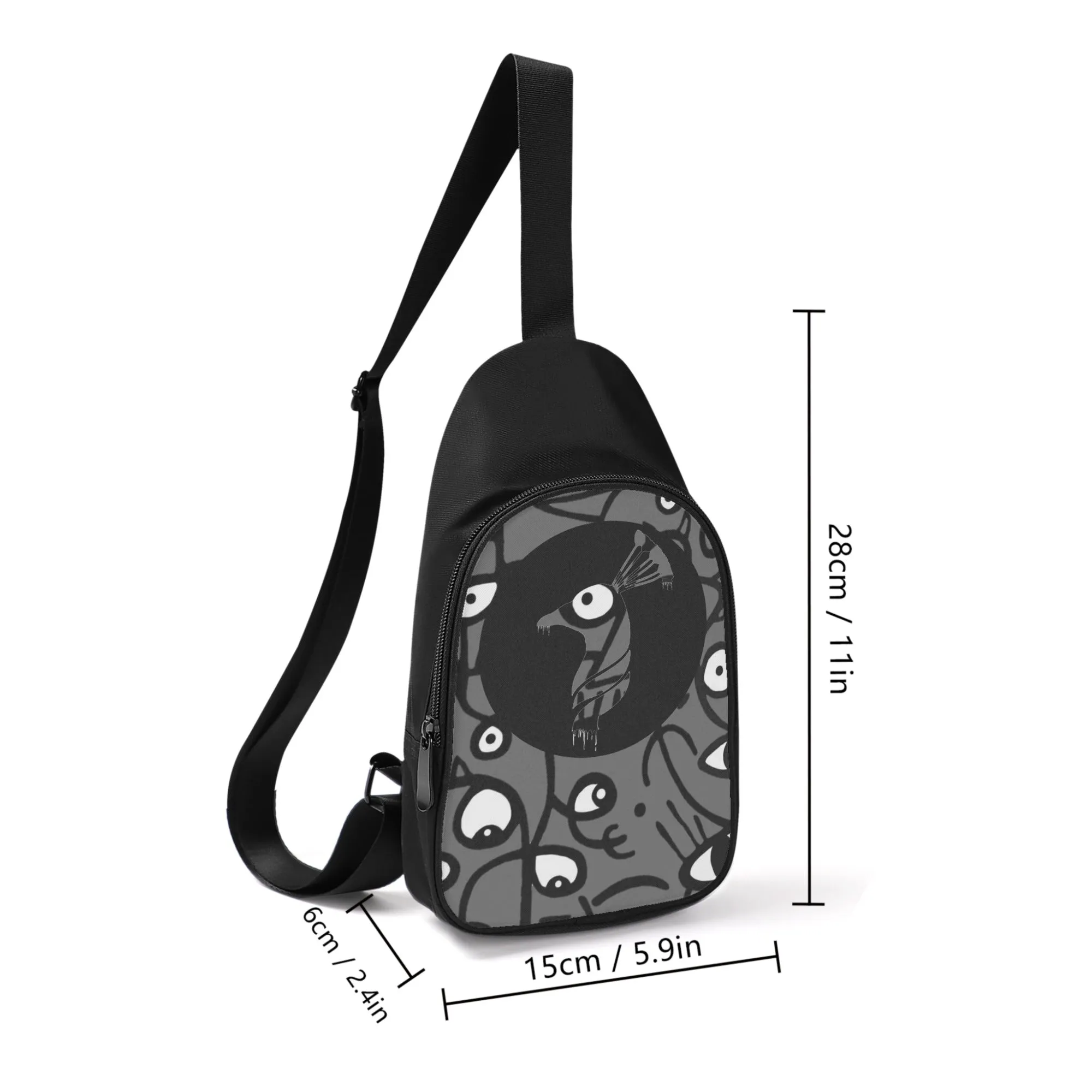Printed   Embroidered Casual Chest Bags