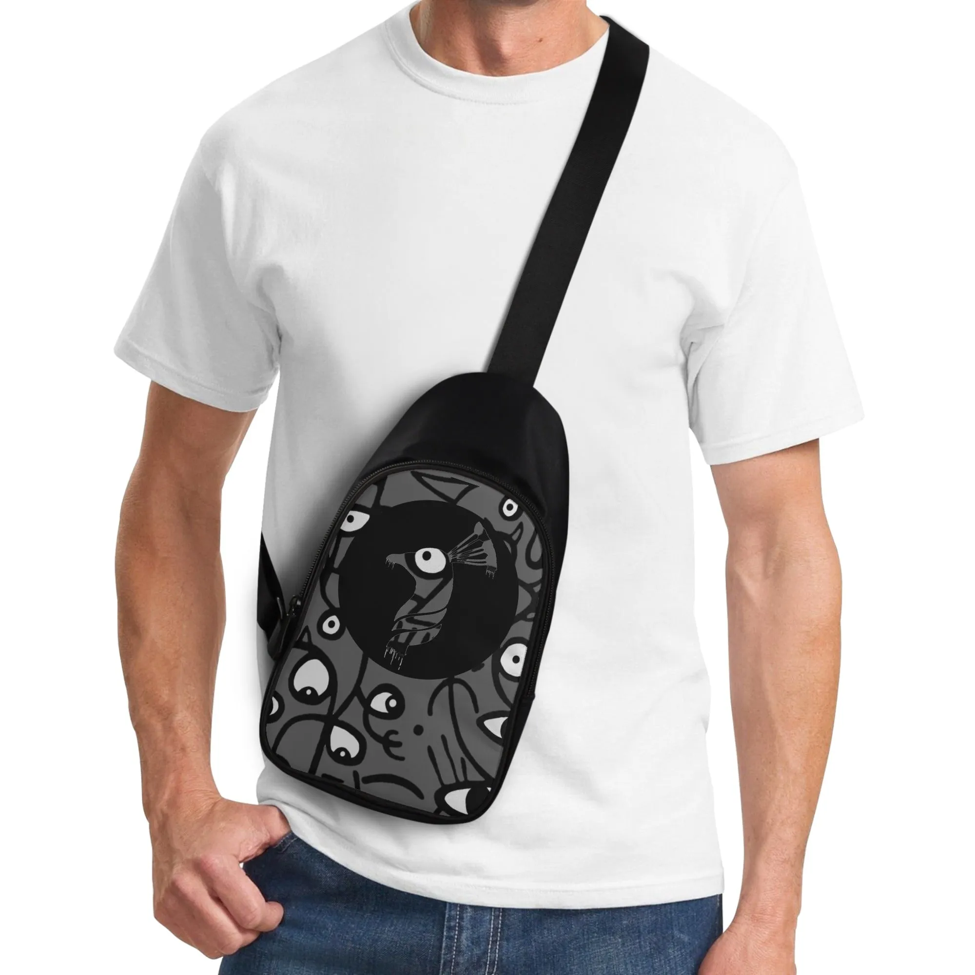 Printed   Embroidered Casual Chest Bags