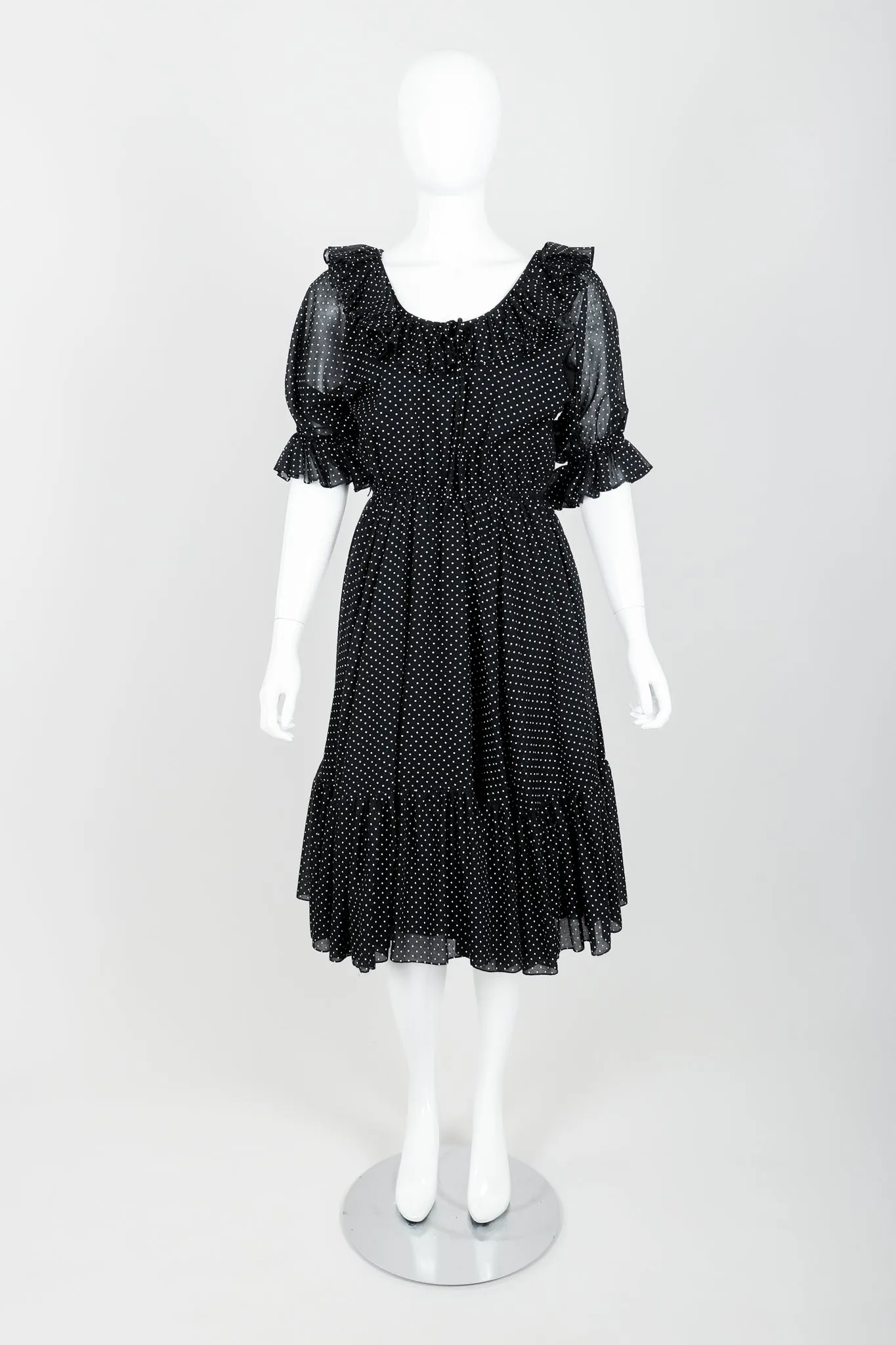 Puff Sleeve Peasant Dress