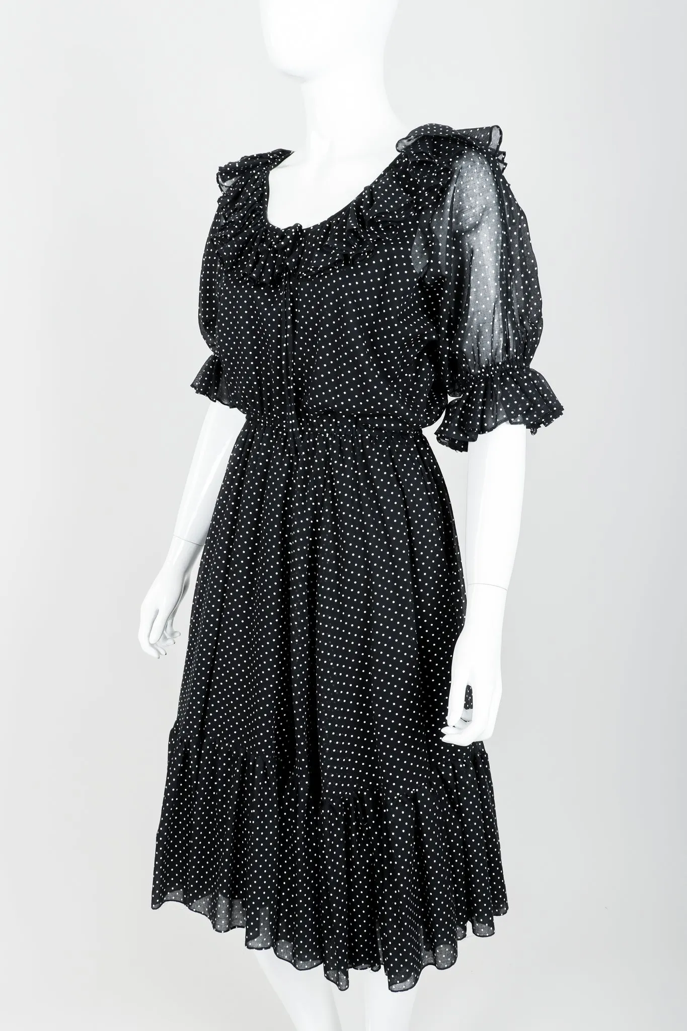 Puff Sleeve Peasant Dress