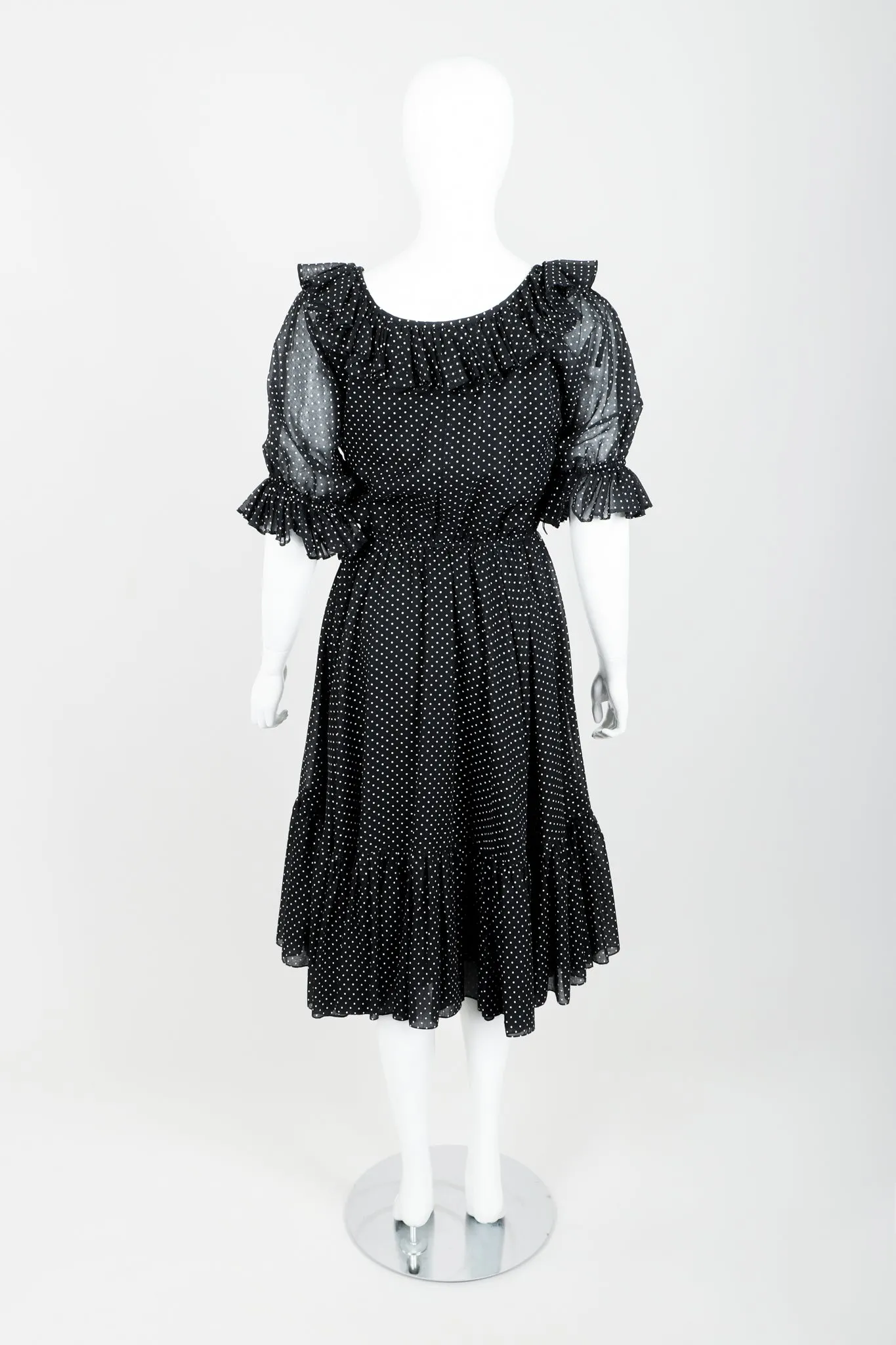 Puff Sleeve Peasant Dress