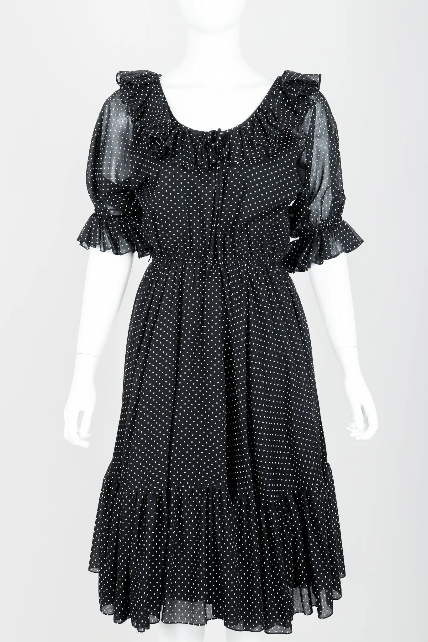 Puff Sleeve Peasant Dress