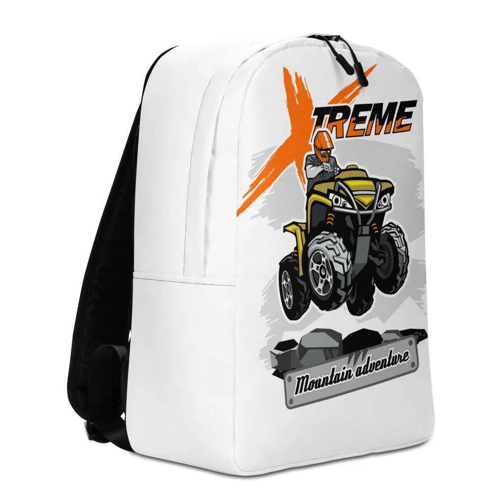 Quad bike atv with xtreme mountain adventure Minimalist Backpack