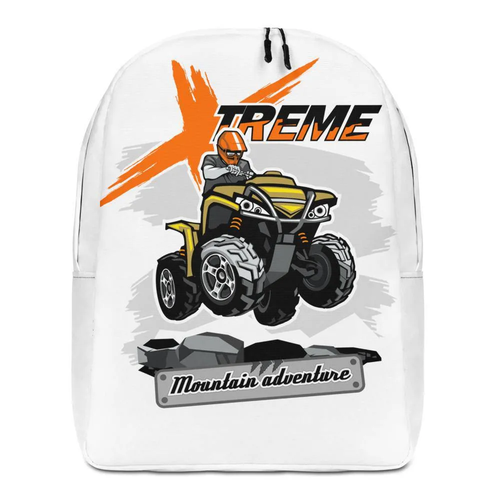 Quad bike atv with xtreme mountain adventure Minimalist Backpack