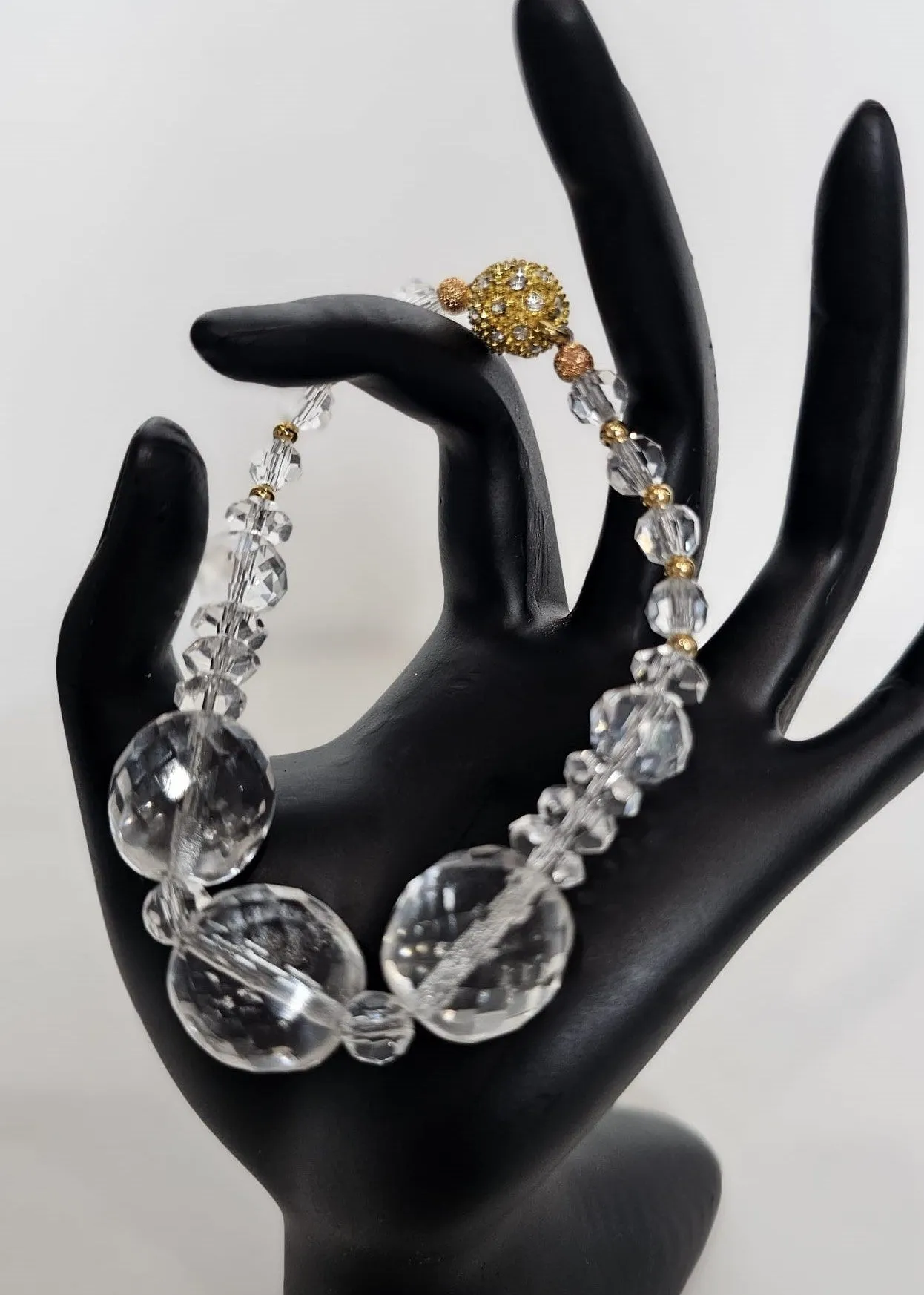 "Natural Clear Quartz Crystal Bracelet" by Tonnie's Chest