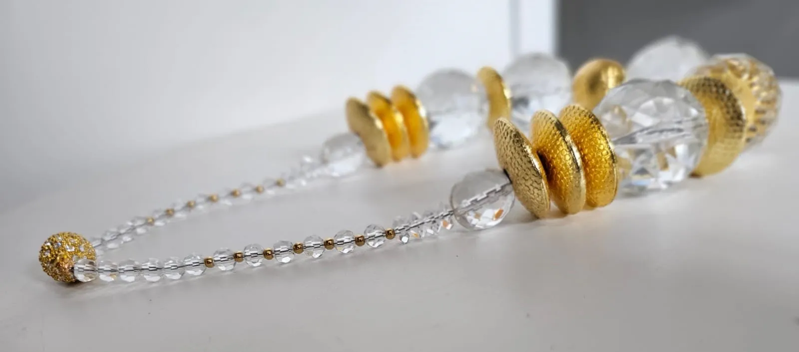 "Natural Clear Quartz Crystal Necklace" by Tonnie's Chest