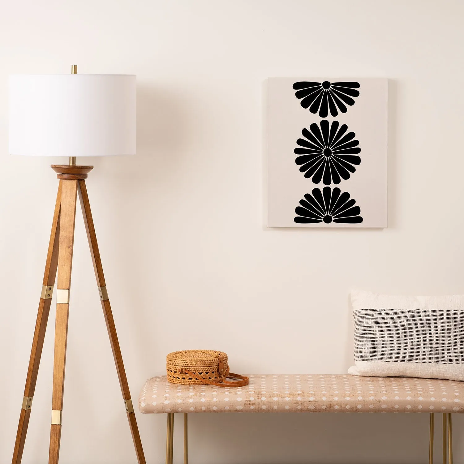 Retro Daisy I Art Canvas