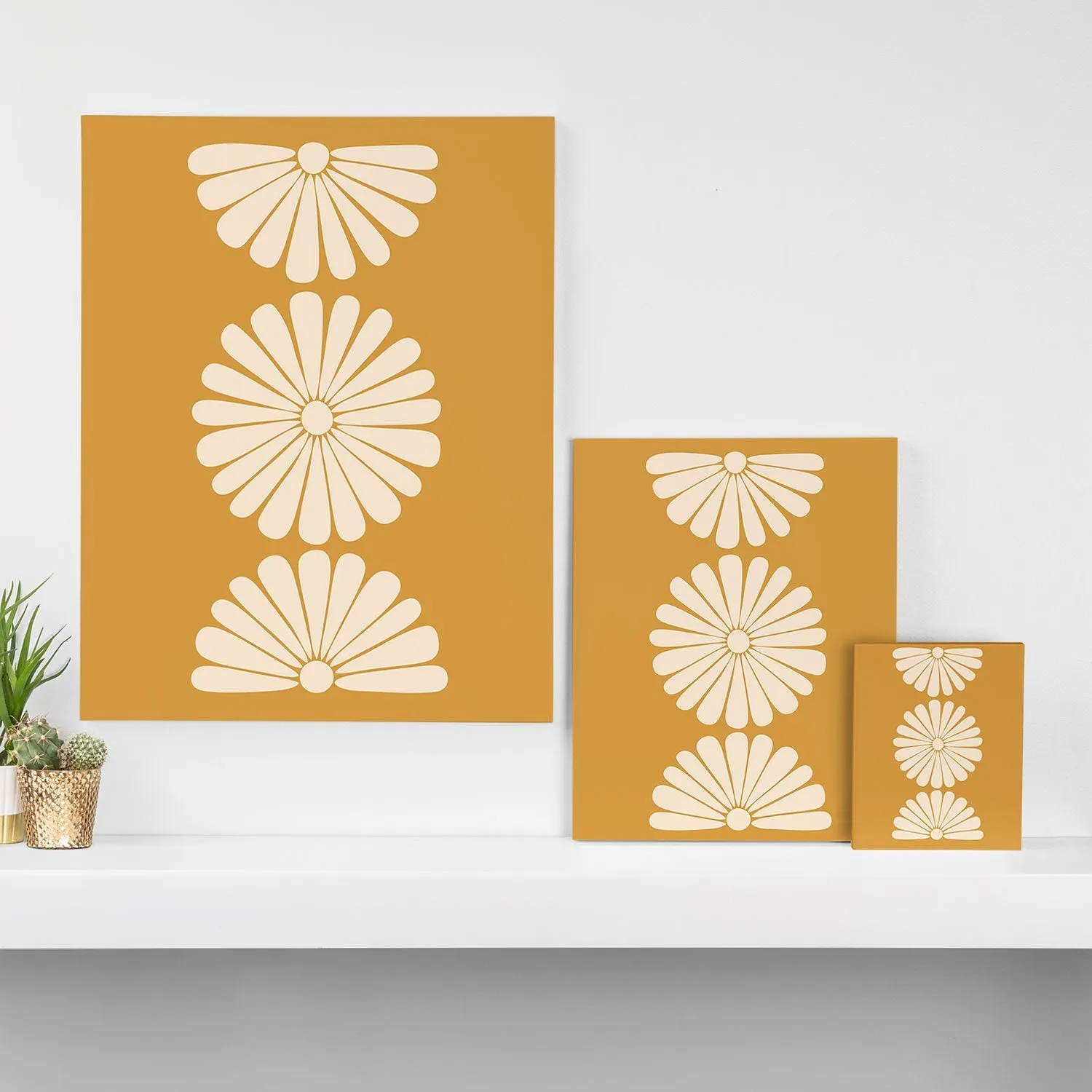 Retro Daisy XIX Art Canvas