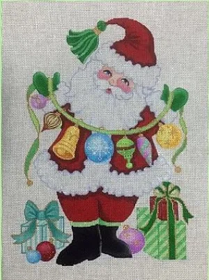 Retro Santa with Ornaments