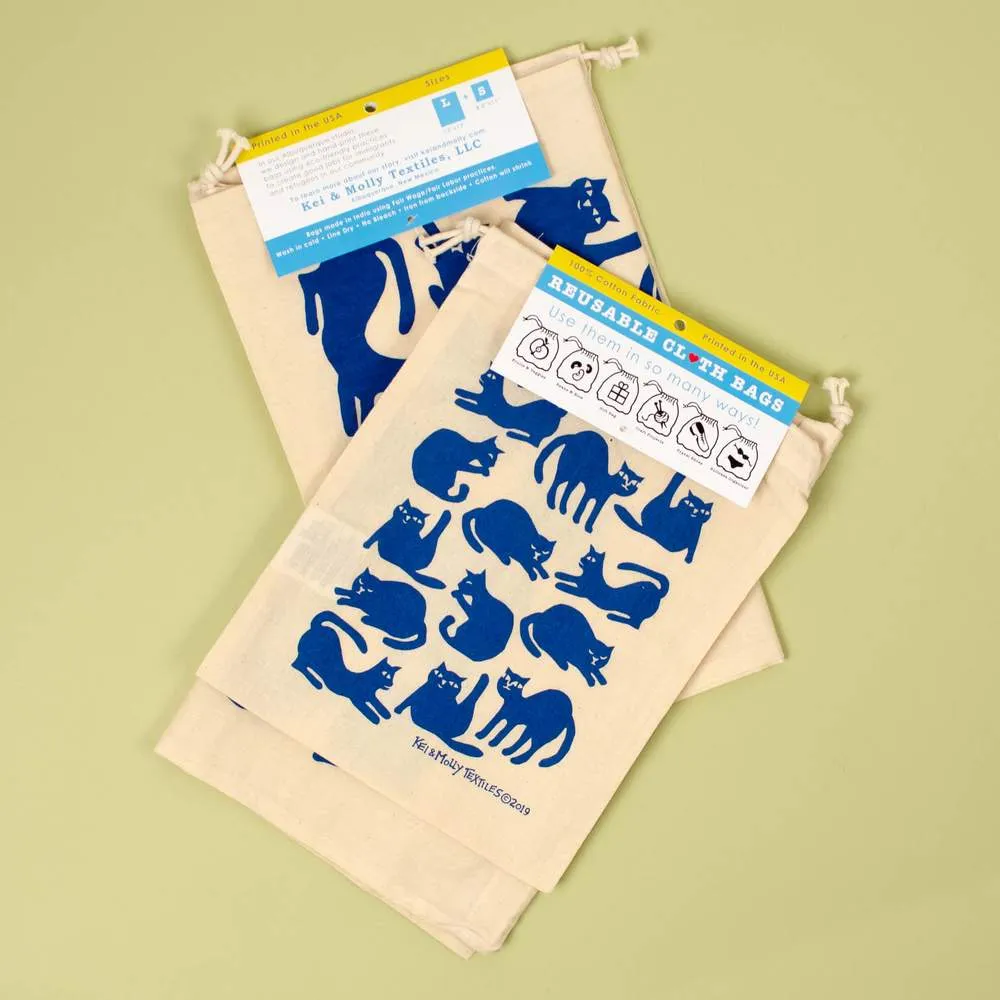 Reusable Cloth Bags: Cats