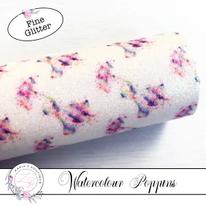 SALE ⋅ Watercolour Poppins ⋅ Fine Glitter Bow Craft Sheets