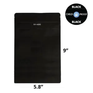 SAMPLE of Loud Lock Grip N Pull Mylar Bag 1 Oz - 28 Grams - Child Resistant - Opaque Black or White (1 Count)