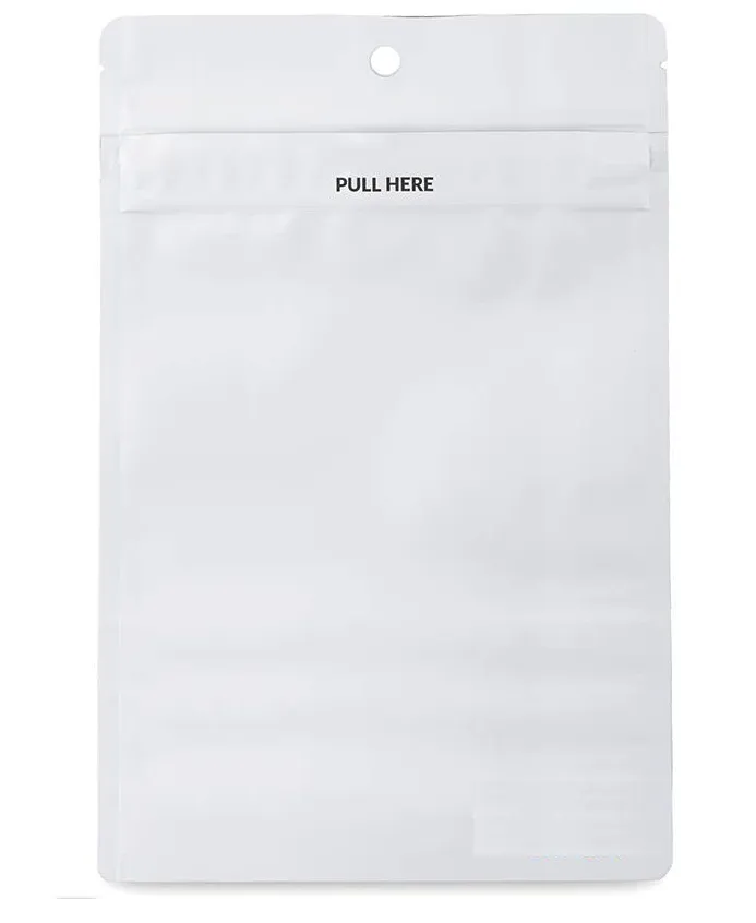 SAMPLE of Loud Lock Grip N Pull Mylar Bag 1/4 Oz - 7 Grams - Child Resistant - Opaque Black or Opaque White (1 Count)