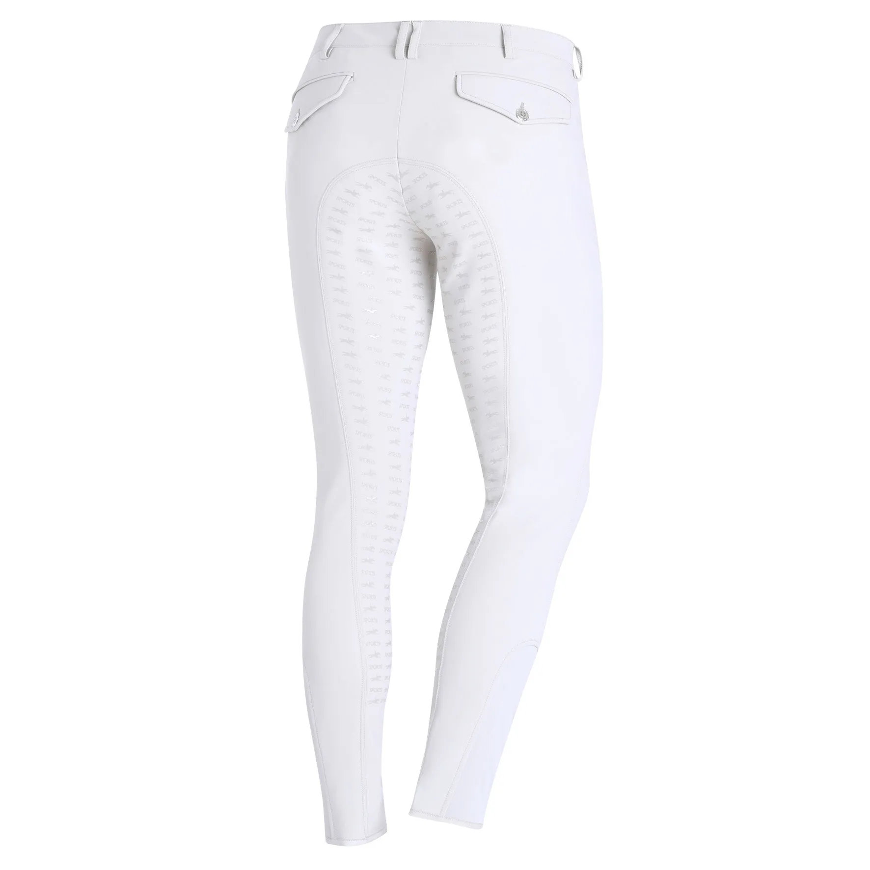 Schockemohle Hero Full Seat Silicone Mens Breeches White
