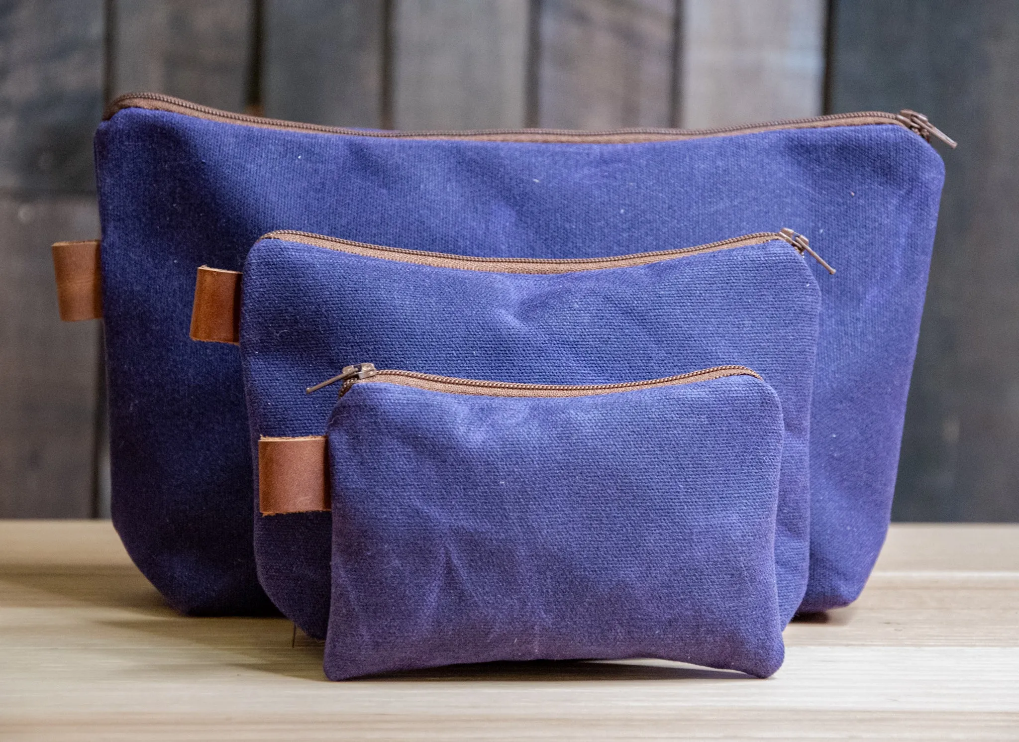 Seasonal Colors | Handmade Waxed Canvas Pouch | Zipper |  Ready to Ship