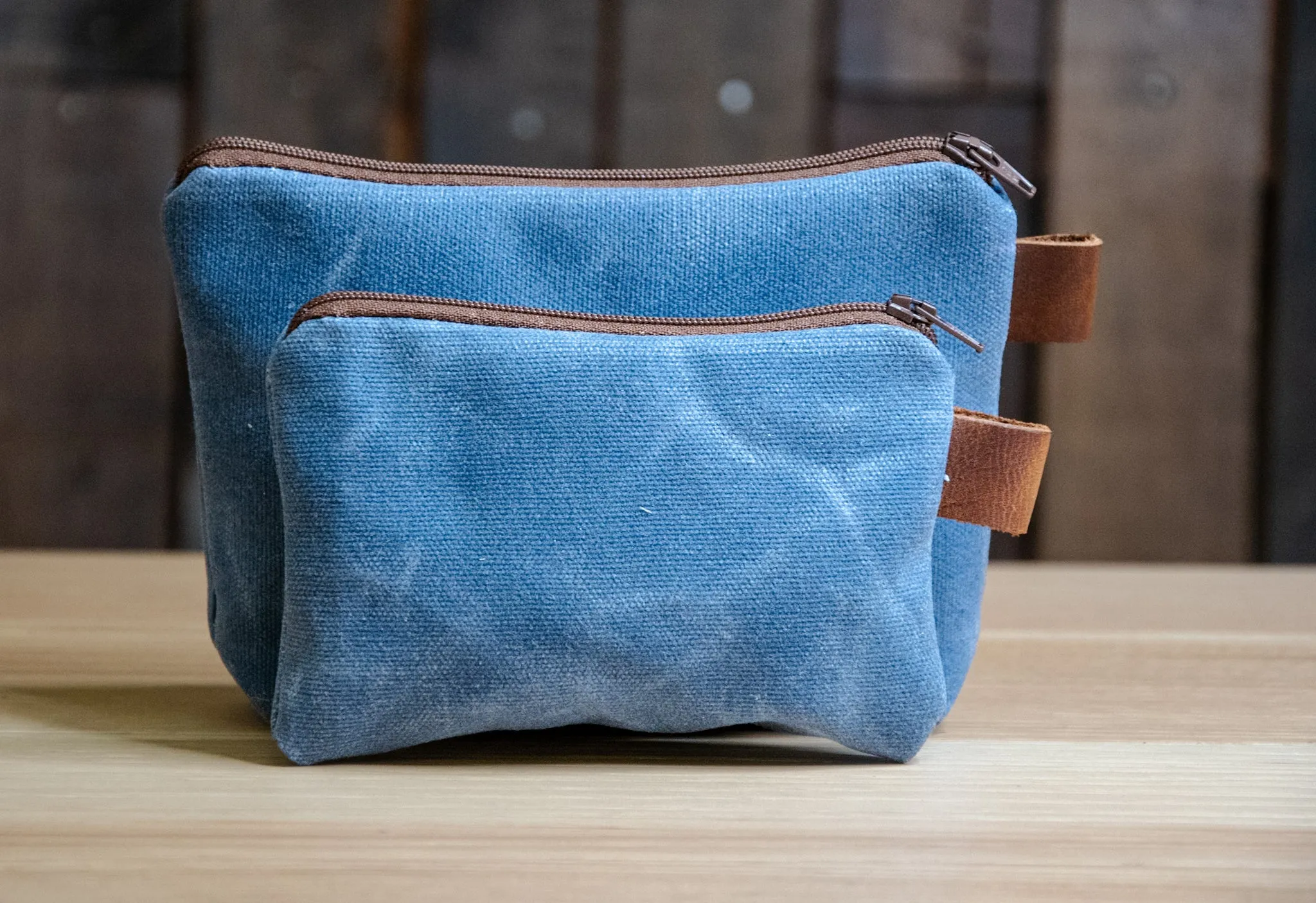 Seasonal Colors | Handmade Waxed Canvas Pouch | Zipper |  Ready to Ship