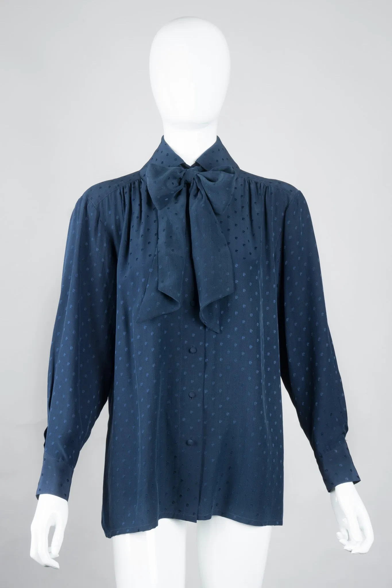 Silk Scarf Tie Blouse