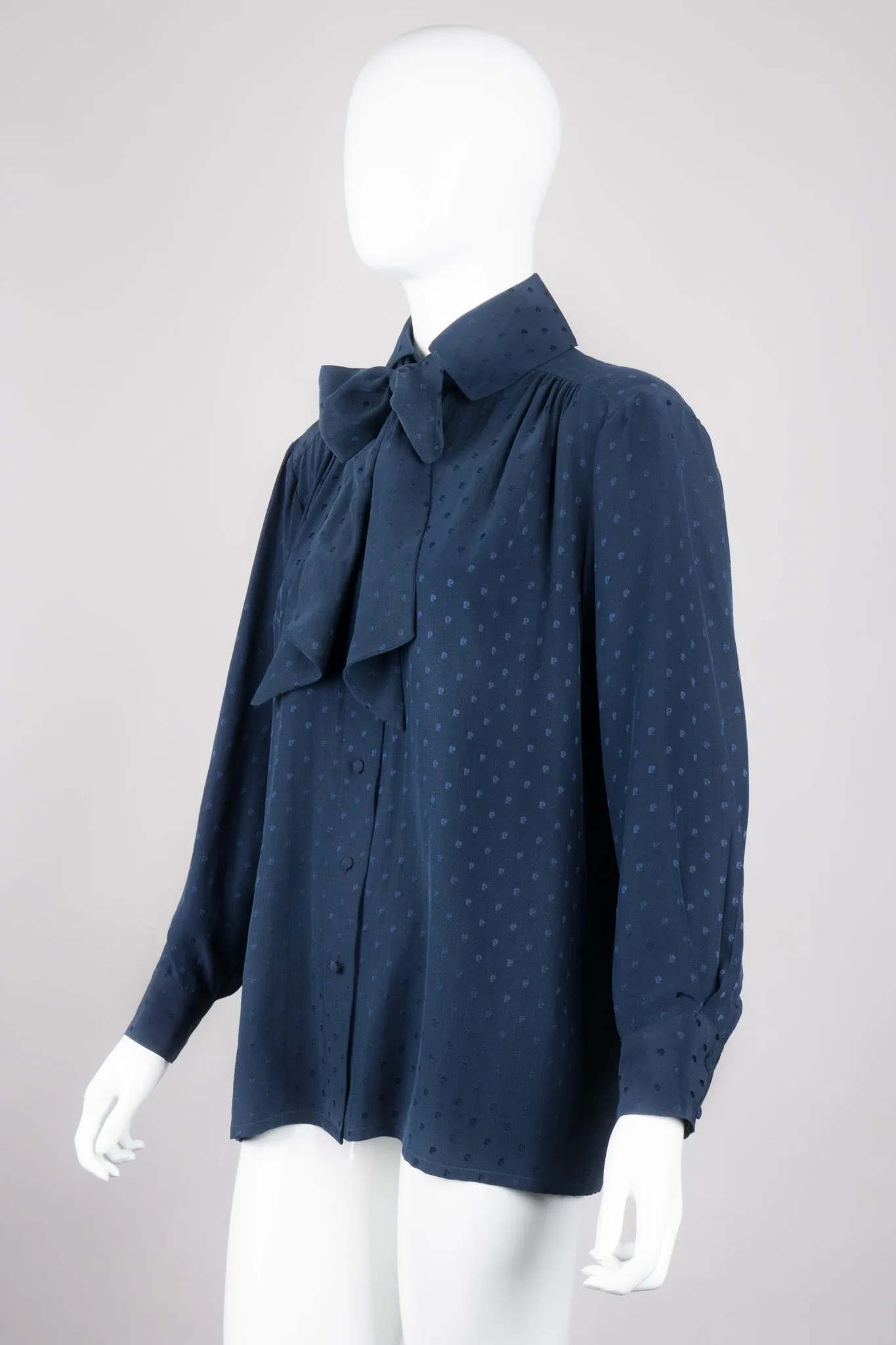Silk Scarf Tie Blouse