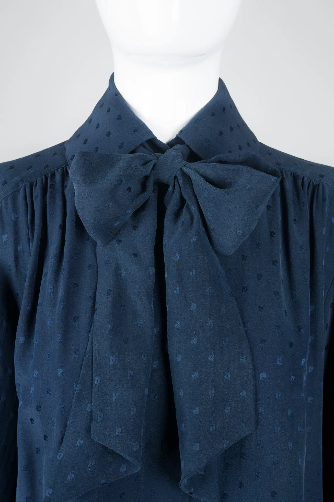 Silk Scarf Tie Blouse