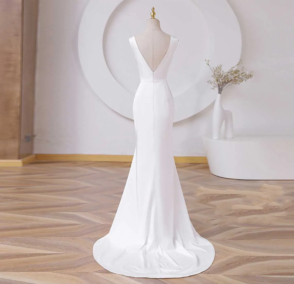 Simple Destination Minimalist Wedding Dress ET3055