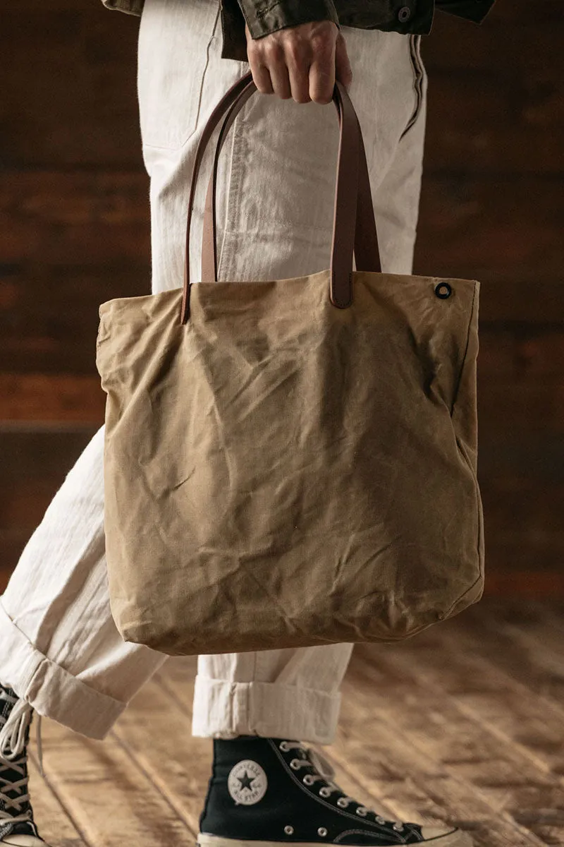 Simple Tote - Utility Tan (Waxed Canvas)
