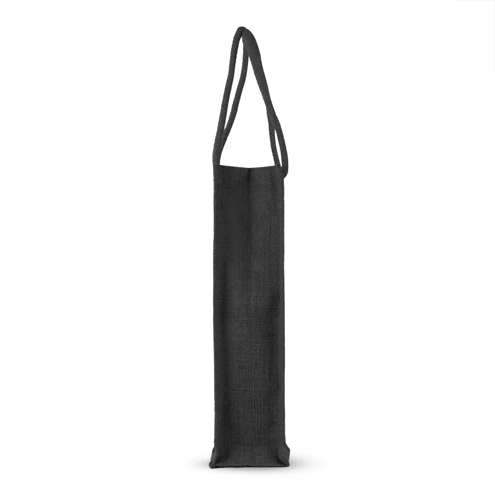 Single Bottle Jute Bag w/Rope Handle