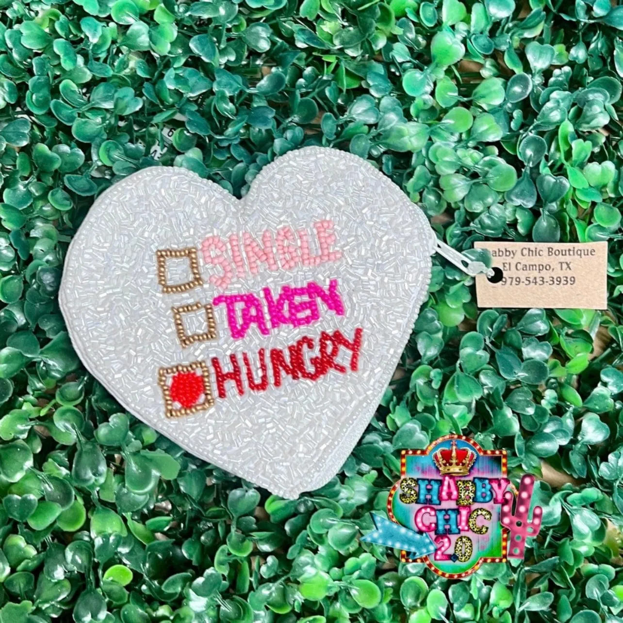 Single Taken Hungry Beaded Bag