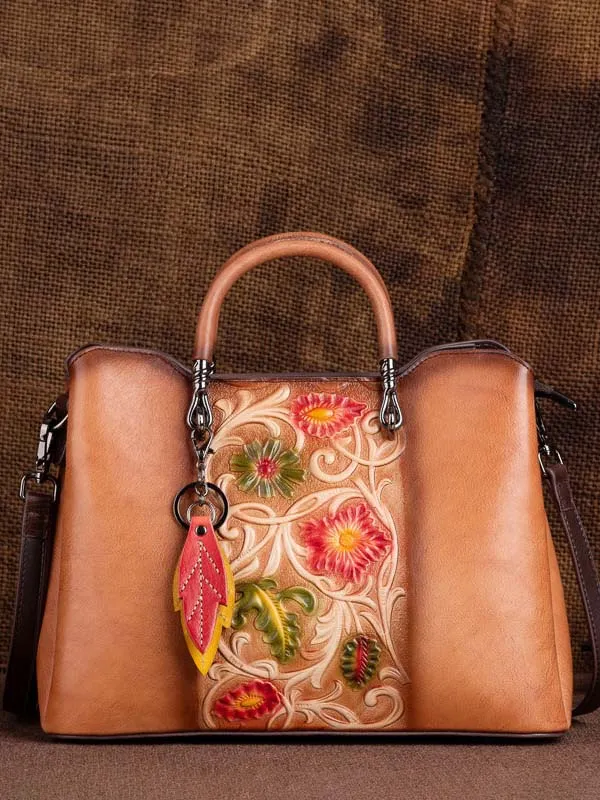 Sleek Simple Casual Leather Tote