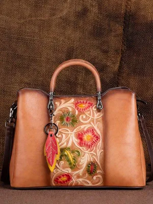 Sleek Simple Casual Leather Tote