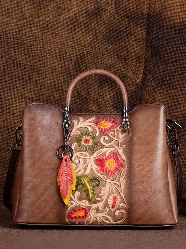 Sleek Simple Casual Leather Tote