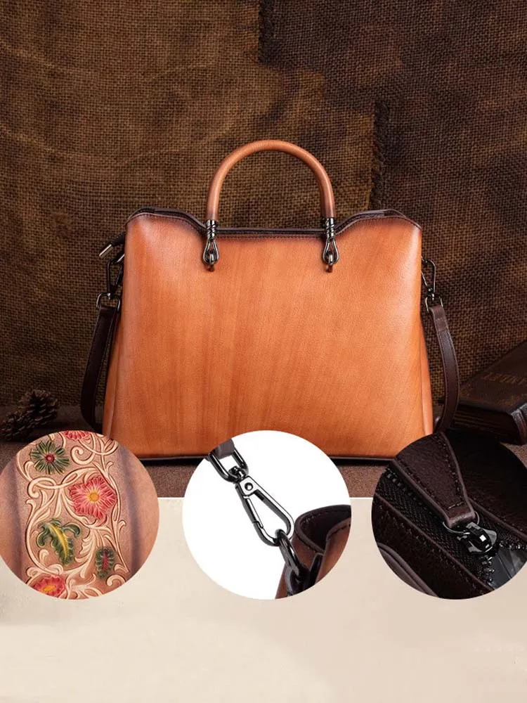 Sleek Simple Casual Leather Tote