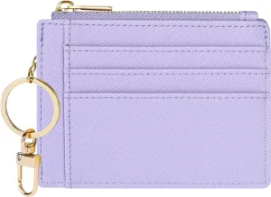 Slim Front Pocket Wallet for Women, Credit Card Holder With Keychain