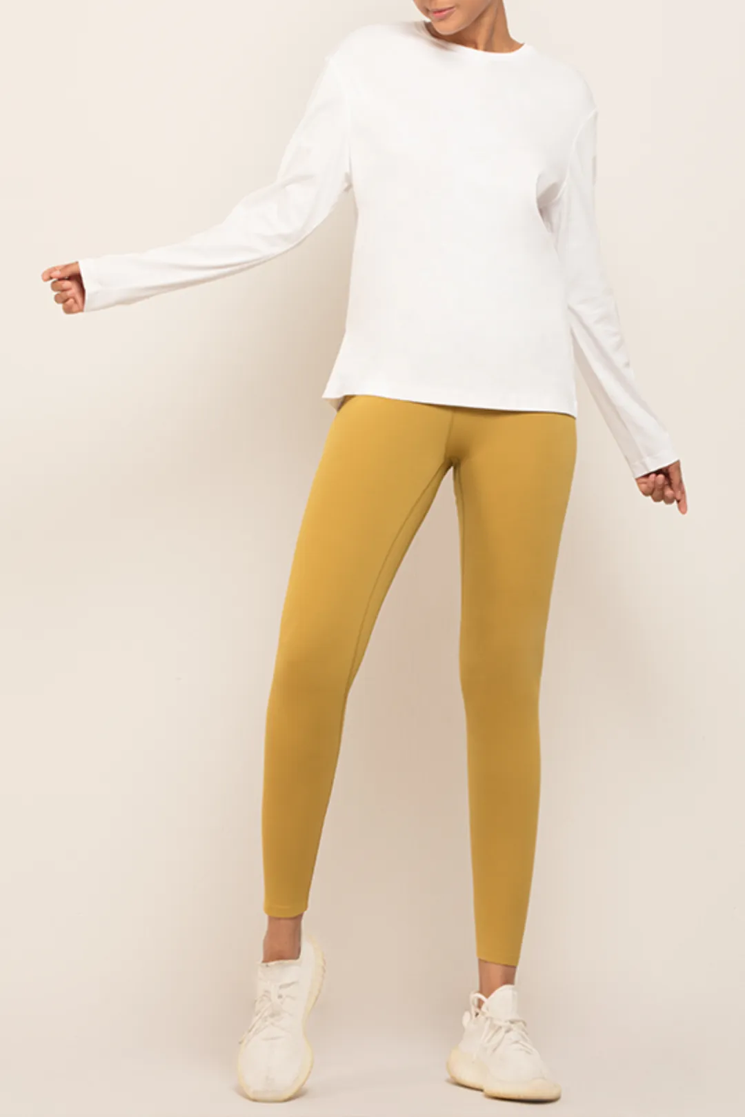 Soft Cotton Round Neck Long Sleeve Basic Shirt