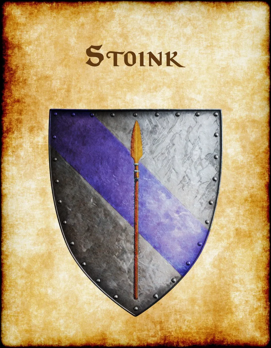 Stoink Heraldry of Greyhawk Anna Meyer Cartography Canvas Art Print