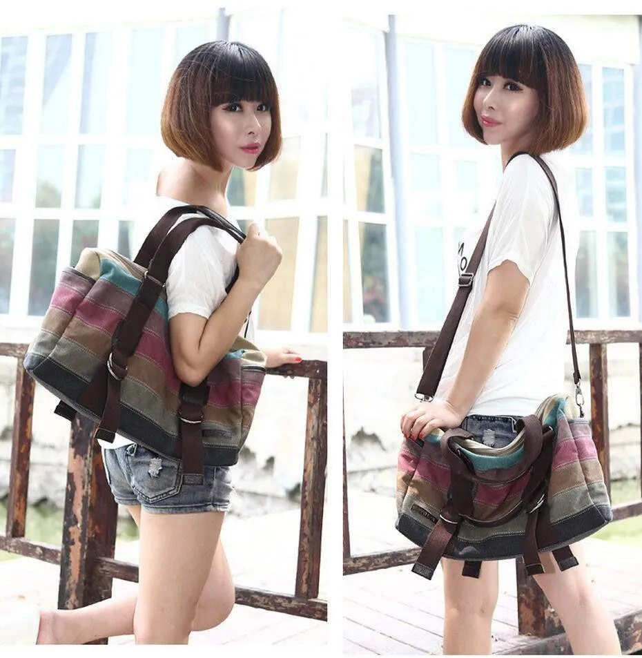 Striped Canvas Bag