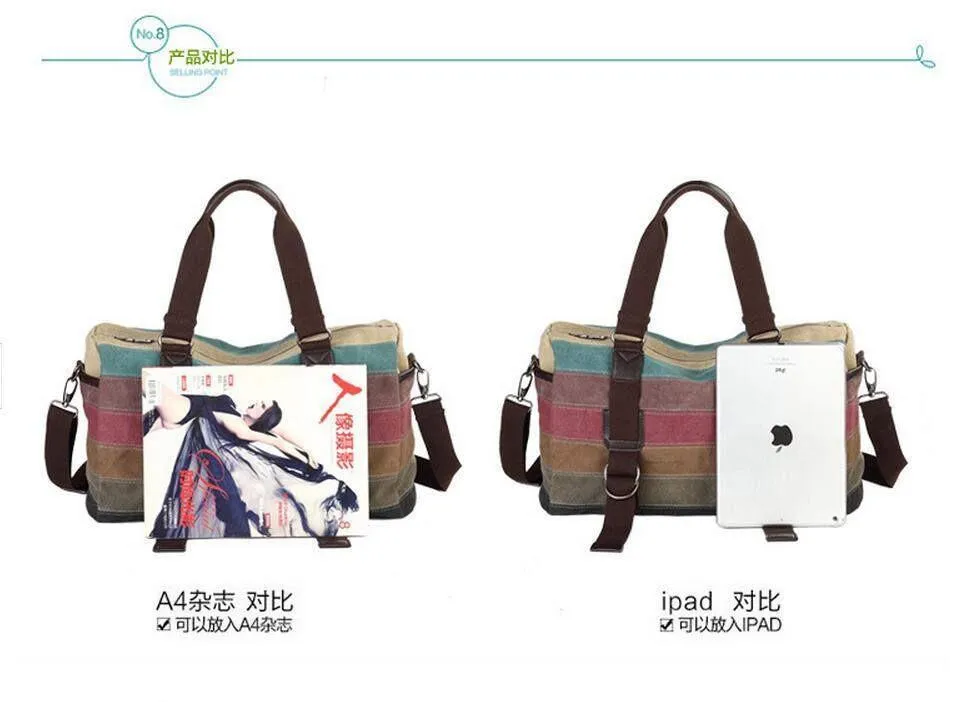 Striped Canvas Bag