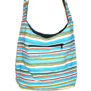 Striped Crossbody Bag - Blue