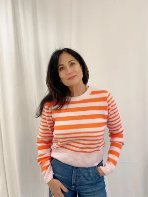 Striped Womad Little Crew Cashmere Sweater