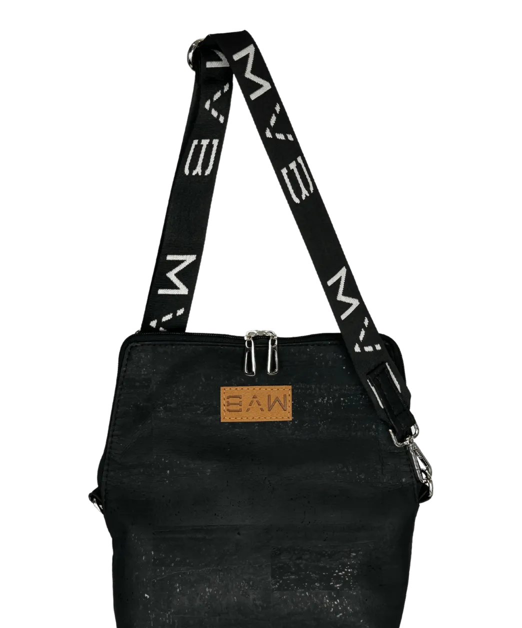 Summer Canvas & Cork Vegan Crossbody Flop Bag | Soft Ash
