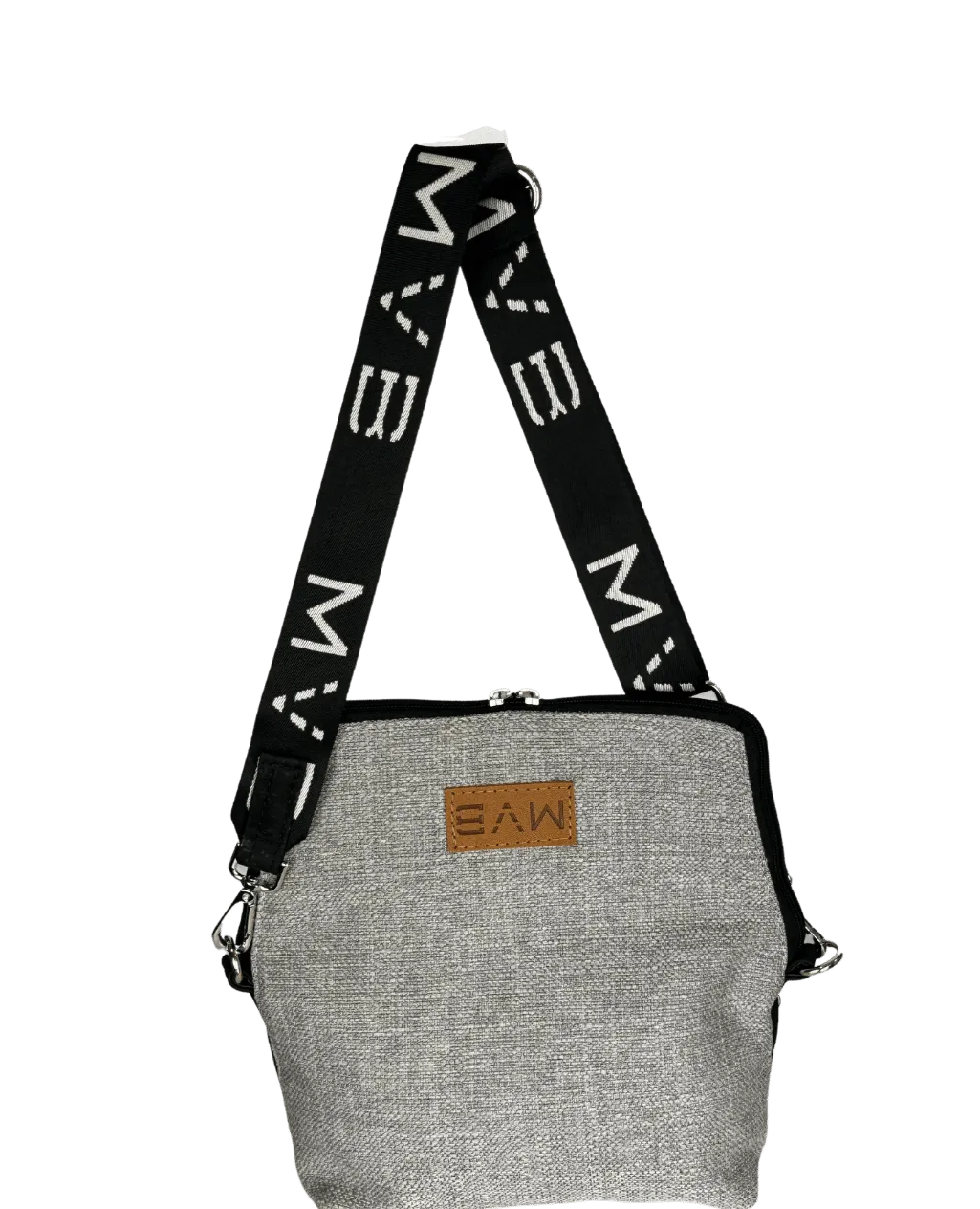 Summer Canvas & Cork Vegan Crossbody Flop Bag | Soft Ash