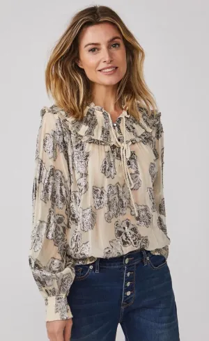 Summum Lurex Flower Blouse