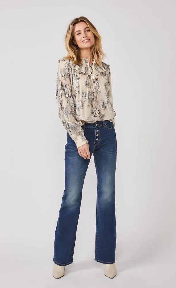 Summum Lurex Flower Blouse