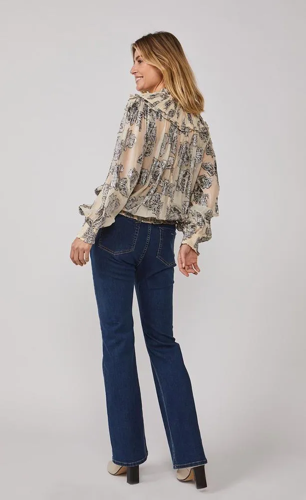 Summum Lurex Flower Blouse