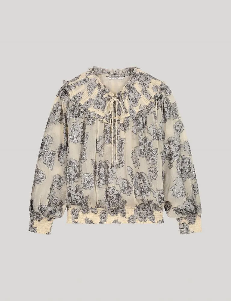 Summum Lurex Flower Blouse