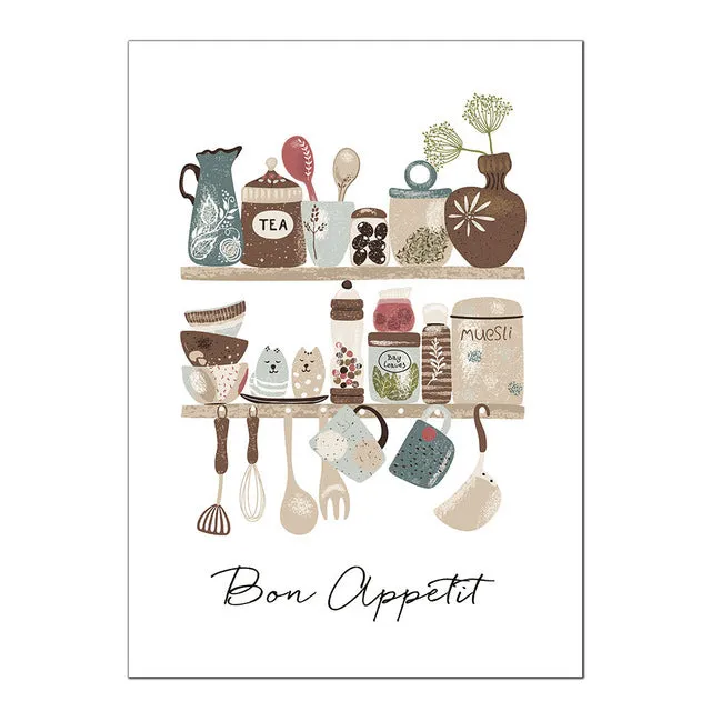 Tableware Canvas Wall Art