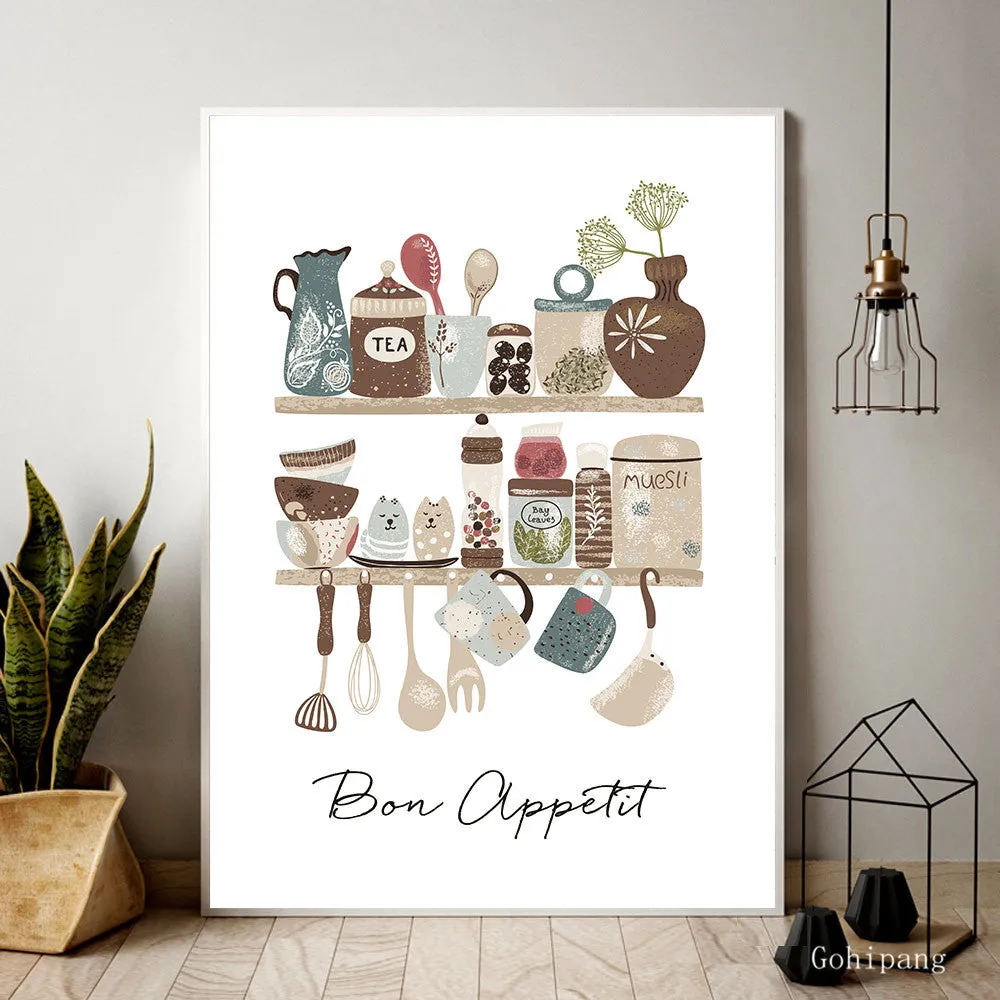 Tableware Canvas Wall Art