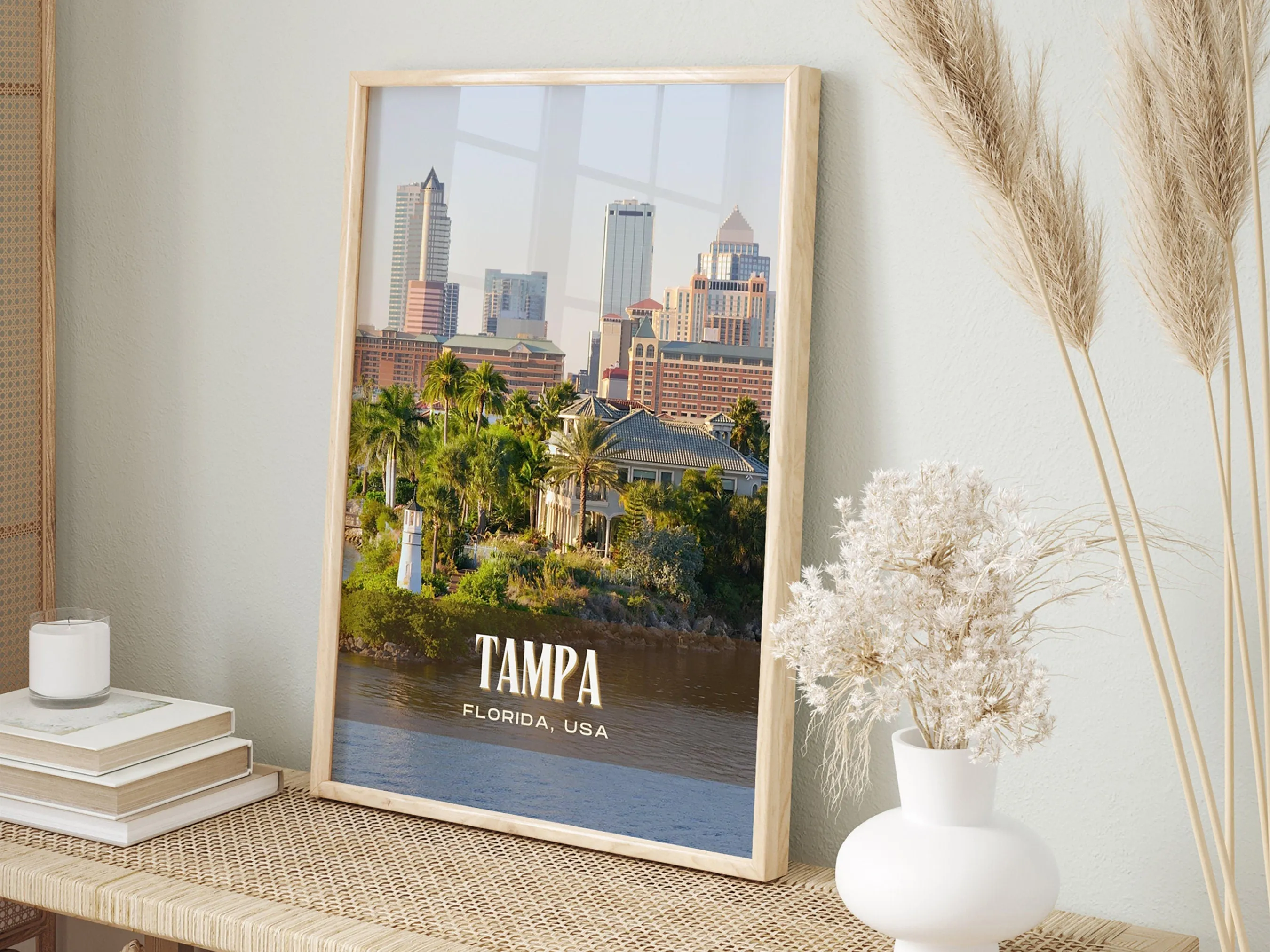 Tampa Retro Wall Art, Florida, USA